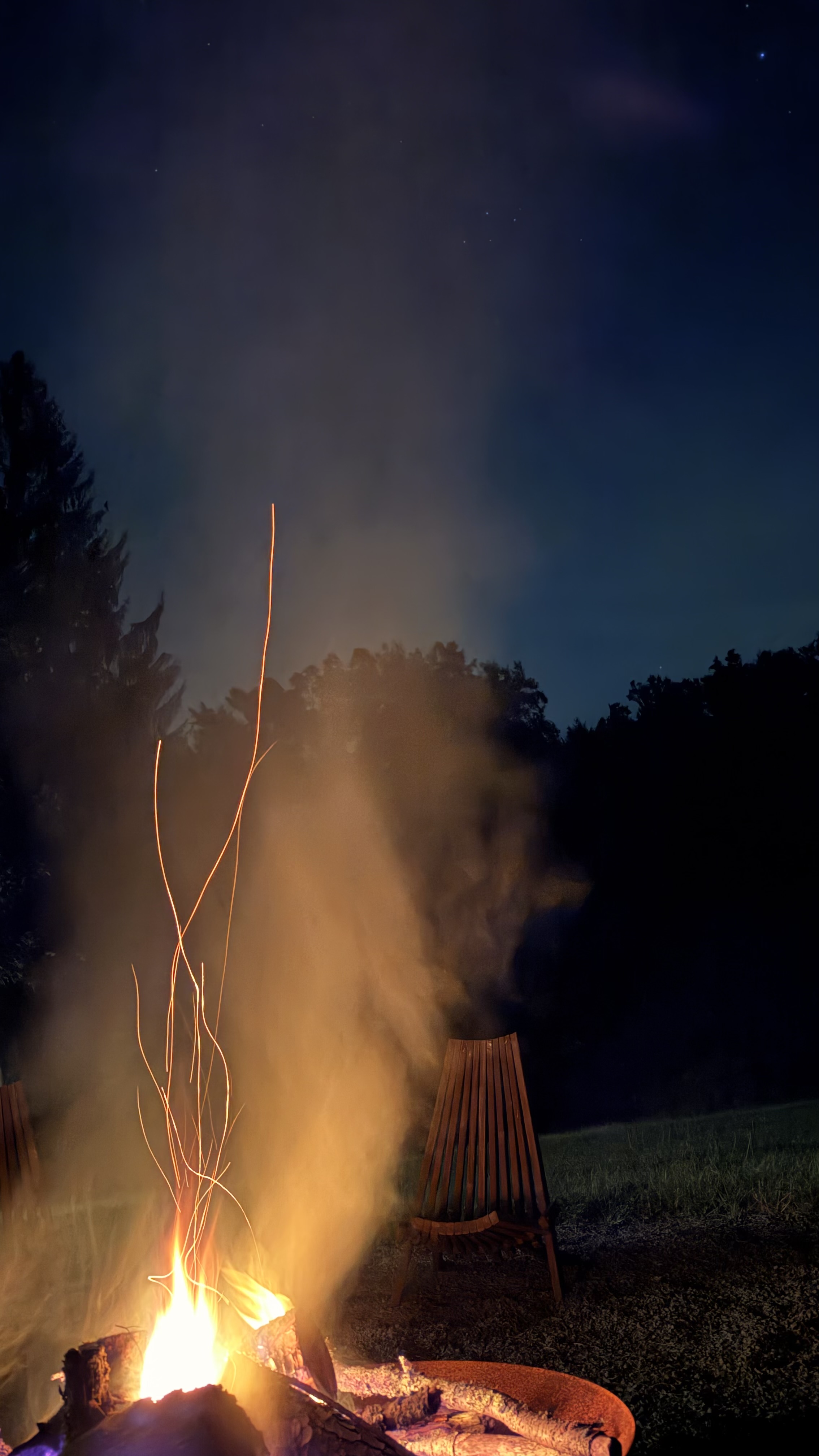 Fire pit at night