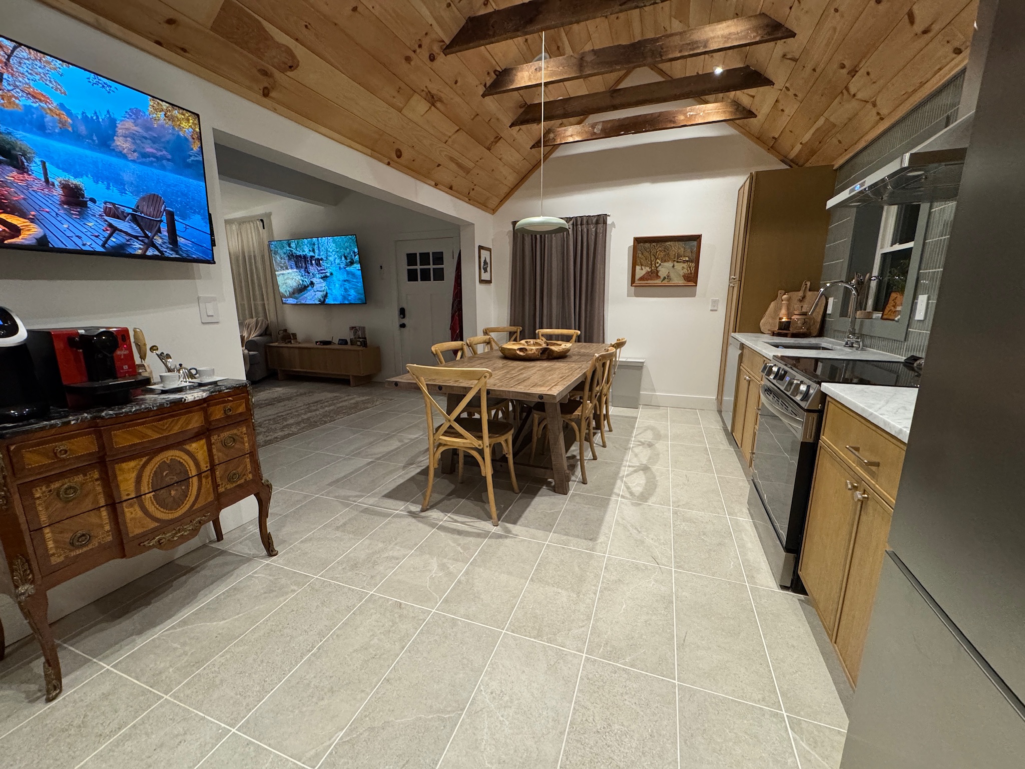 Open plan living and kitchen